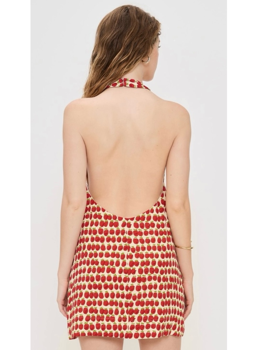 Reformation Avielle Halter Mini Dress 0 Tomato - Picture 13 of 16
